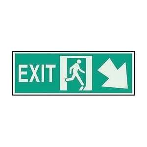 Sign,5x14,exit,selfstick   BRADY  Industrial & Scientific