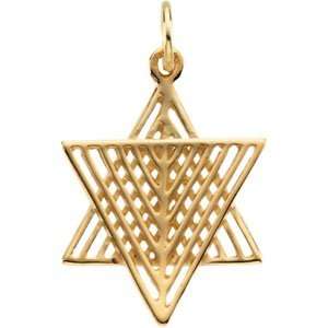    14k Yellow Gold Star Of David 18.5x16.5mm   JewelryWeb Jewelry