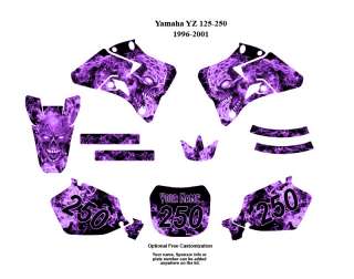 Yamaha YZ 125  250 1996  01 MX Graphic Kit 9500 Purple  