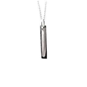  apop nyc Sterling Silver Mini Bar Pendant Necklace 18 inch 