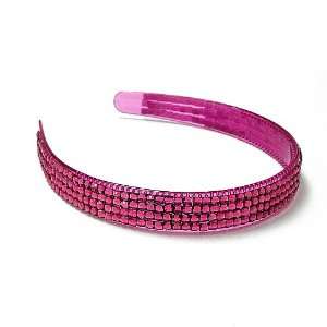  Fuschia Rhinestone Studded Headband BLING Everything 