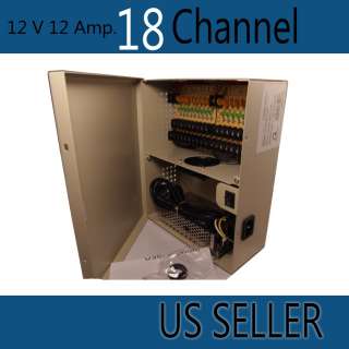 18 Channels 12V DC Regulated Distributed Power Supply  