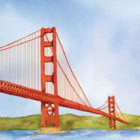 12x12 CI Golden Gate Bridge Scrapbooking Paper 24399K  