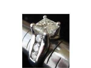 71 Ct Princess Moissanite W/G Ring Incredible VS1 NR  