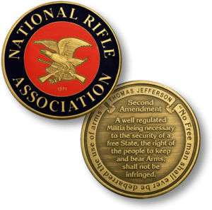 NRA SEAL SECOND AMENDMENT LG COIN NATIONAL RIFLE ASSOC  