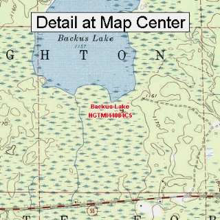  USGS Topographic Quadrangle Map   Backus Lake, Michigan 