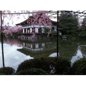  Geishas on the Balcony of Shobi Kan Teahouse in Garden at 