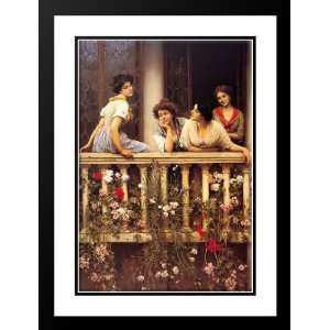   , Eugene de 19x24 Framed and Double Matted Balcony