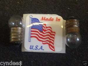 1447 18/v Vintage Lionel Train Small Light Lamp Bulb x2 AMERICAN Made 