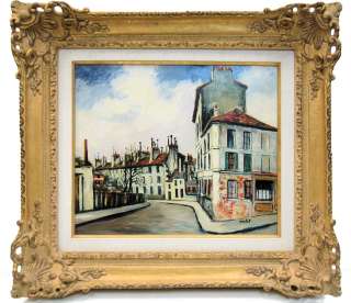 Elisee Maclet Impressionist French Montmartre Paris Cityscape Oil 