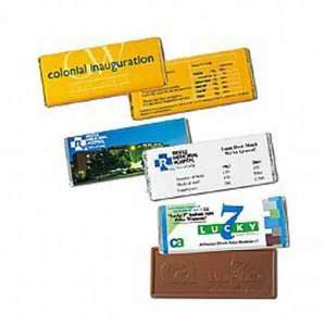 Custom molded chocolate bar with four color process wrapper, 1.75 oz.