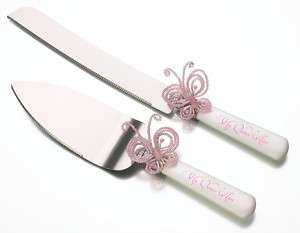Mis Quince Anos Quinceanera Pink Butterfly Cake Server  