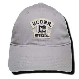 NCAA OFFICIAL CONNECTICUT HUSKIES GREY NEW CAP HAT ADJ
