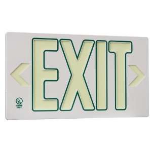 Glo Brite 7122 B Eco Exit Sign, Double Faced with Frame, White with 