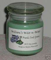 16 oz. Soy Jar Candle   Fresh Cut Grass, Highly Scented  