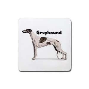  Greyhound Rubber Square Coaster (4 pack)