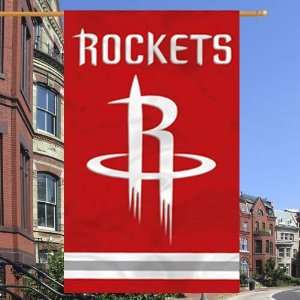    Houston Rockets 2 Sided AppliquÃ© Banner Flag