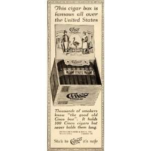  1921 Ad Cinco Londres Cigars Otto Eisenlohr Box Philly 