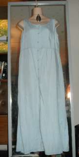   Claiborne CRAZY HORSE Cotton Denim Dress size 8 49 long FREE SHIPPIN