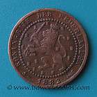 NETHERLANDS 1884 1 2 CENT 14mm Bronze Reeded edge items in B D WORLD 