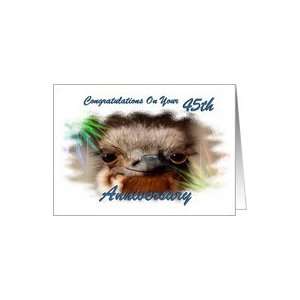 Anniversary / 45th ~Year Specific / Baby Ostrich Card