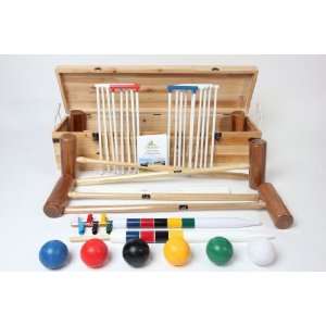   Wood Mallets Premium Garden Croquet Set, 6 Player