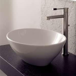   8011 Oval Shaped White Ceramic Vessel Sink 8011