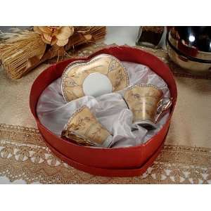   set gold deco with heart box   D`Lusso Collections (Set of 24) Health