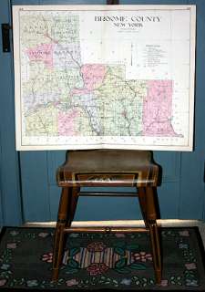 1912 Map Broome County, NY Binghamton, Endicott, etc  