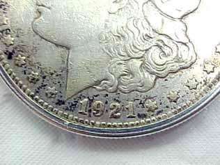 1921 S Morgan Silver $1 Dollar Necklace Pendant 7837  