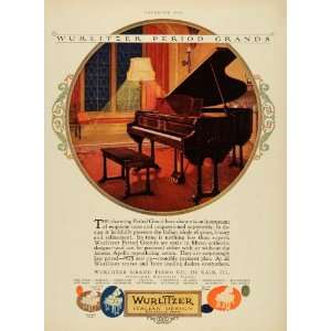   Period Grand Wurlitzer Piano   Original Print Ad