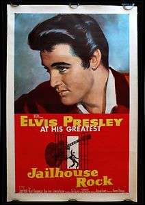   ROCK * CineMasterpieces 1SH ORIG MOVIE POSTER LINEN ELVIS PRESLEY 1956