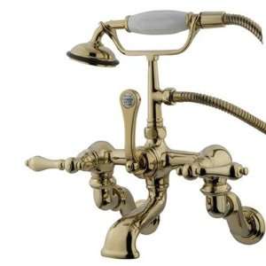 Hot Springs 11.875 x 10.125 Wall Mount Clawfoot Tub Filler with Hand 
