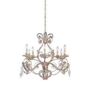  Hampton Bay Allure 8 Light 88 1/2 in. Hanging Silver and 