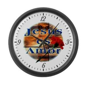  Large Wall Clock Jesus Es Amor Jesus Is Love Everything 