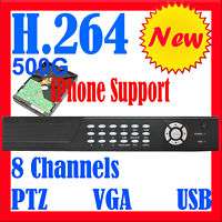 H264 8CH 8 CHANNELS iPHONE CCTV SECURITY DVR w/500G HDD  