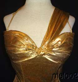 YMA SUMACs SPECTACULAR 50s GOLD LAME GODDESS GOWN w/PHOTO  