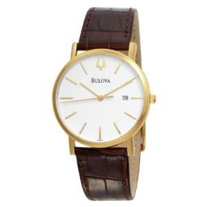    Bulova Mens 97B100 Strap White Dial Watch Bulova Watches