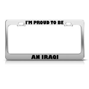  Im Proud To Be An Iraqi Iraq License Plate Frame Tag 