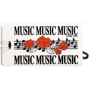 ID/Luggage tag featuring words Music Music Music and 