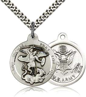 sterling silver medium st michael medal pendant we have many more 