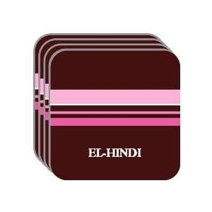 Personal Name Gift   EL HINDI Set of 4 Mini Mousepad Coasters (pink 