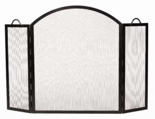 New 52 Arch Top Twisted Rope Fireplace Screen Graphite  