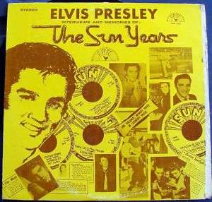 1977 Elvis Presley THE SUN YEARS Stereo Record SUN 1001  