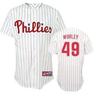 Vance Worley #49 Philadelphia Phillies 52(XL) Majestic Authentic Home 