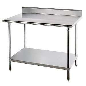 Worktables with Rear Splash, 96L x 30W  Industrial 