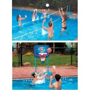  Floating Pool Basketball and Volleyball Game Combo Toys & Games