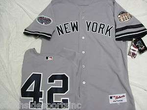 RIVERA YANKEES AUTHENTIC JERSEY 2008 W/PATCH GREY SIZE 44 NEW  
