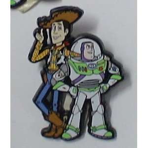   Disney Pin (Plastic) Toy Story Woody & Buzz Lightyear 