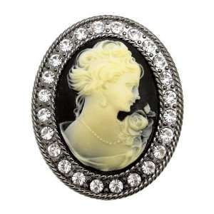  Acosta   Antique Style   Crystal Cameo Brooch Jewelry